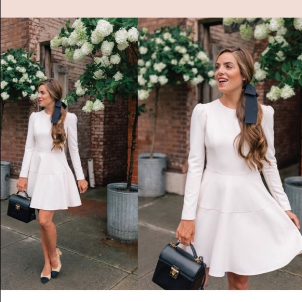 Gal Meets Glam White Long-Sleeve Mini Dress